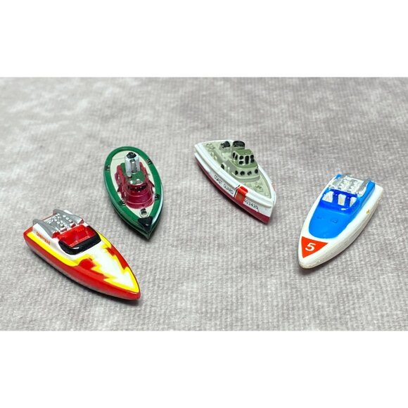 Vintage Micro Machines 1987 Mini Boats Set Speed Boats, Tugboat & Coast Guard - Picture 1 of 14